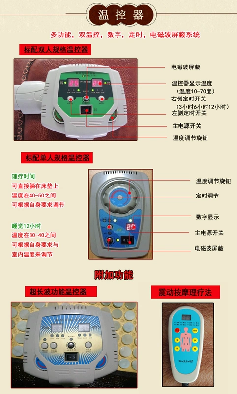 PVC đơn điều khiển nhiệt độ ngọc nệm ngọc nệm sưởi ấm pad sinh viên vật lý trị liệu miễn phí vận chuyển ngọc nệm - Nệm đệm 1m2