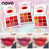 NOVO Paris hôn Jiugongge đôi môi và má sử dụng hai tấm son bóng Chín màu son bóng giữ ẩm cho son môi 5190 - Son bóng / Liquid Rouge 	son bóng innisfree vivid oil tint