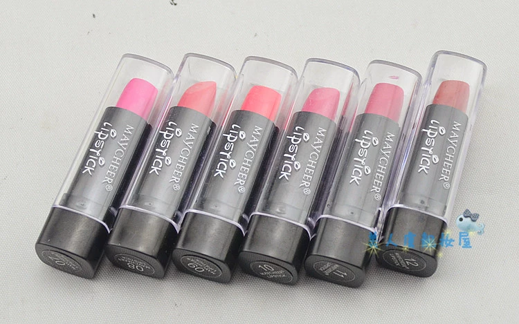 12 gói Beauty MA MAYACHER thỏi son mẫu mini Son môi chống thấm nước dưỡng ẩm không dễ tẩy - Son môi black rouge a12