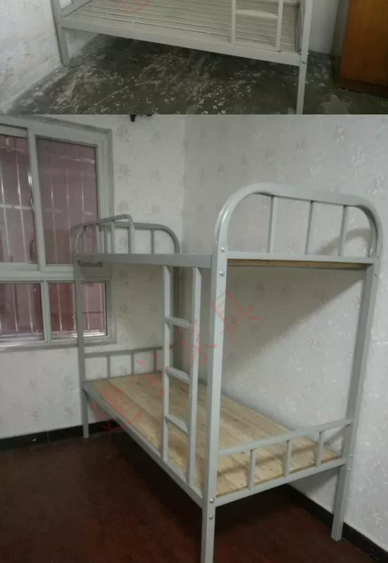 Học sinh có Giường tầng khăn trải giường bunk khung lớp kim loại giường ngủ người cán bộ khăn trải giường trên sắt dày Bắc Kinh - Giường