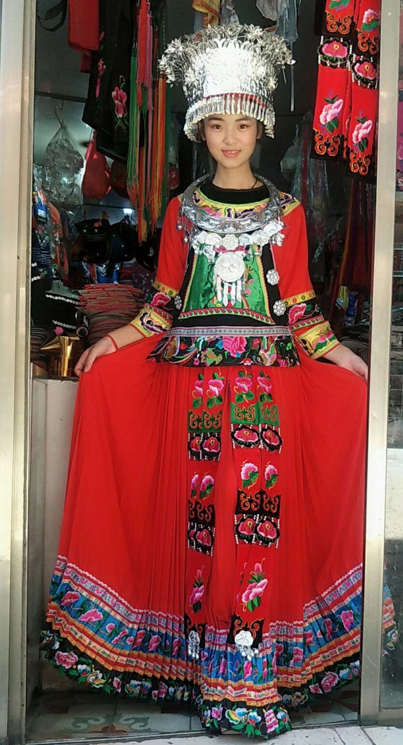 National Wind Fashion Women's Guizhou Miao and Dong ethnic clothing Minority outfits stage performance Apparel