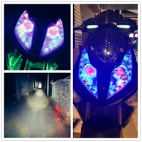 Đèn xe máy cưỡi xe điện xe máy đèn pha phụ kiện sửa đổi mảnh thiên thần quỷ đèn pha LED - Đèn xe máy đèn led cho xe dream