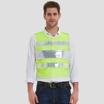 Reflective vest vest safety clothes traffic car annual inspection reflective vest night riding can print yellow vest