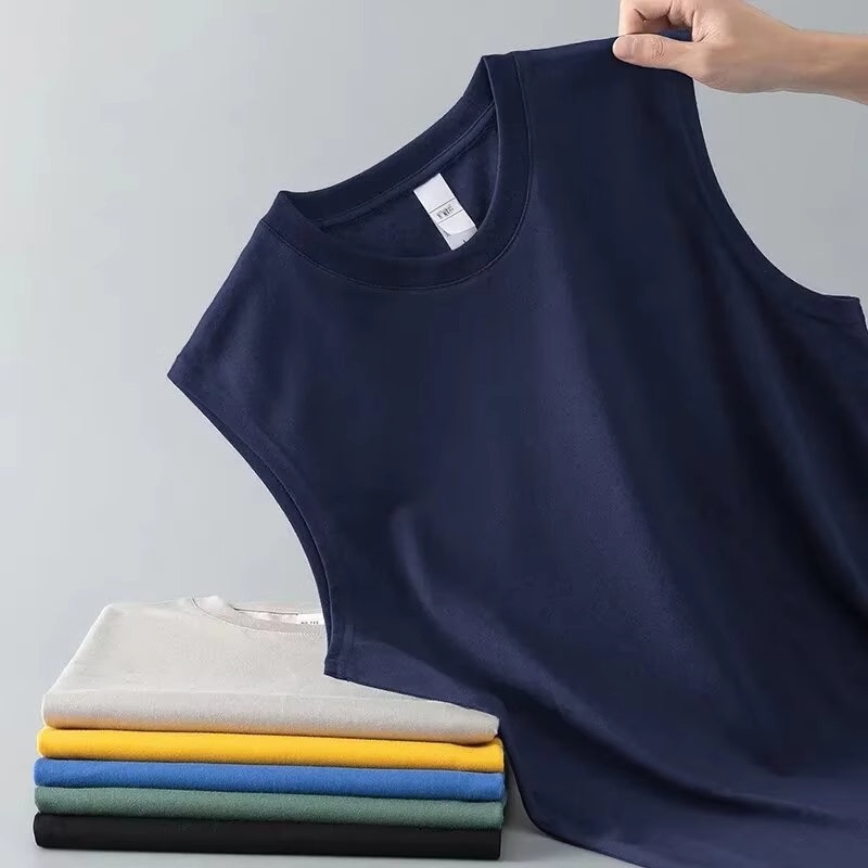 Thin Sports Vest for Women, Loose Fit, Summer Trendy Brand ins Pure Cotton Plus Size Sleeveless Undershirt, Short-Sleeve T-Shirt Trendy