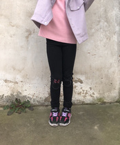 Special price loss Qing C family brand childrens clothing for children and girls plus velvet elastic thin and comfortable knitted bottom denim pants