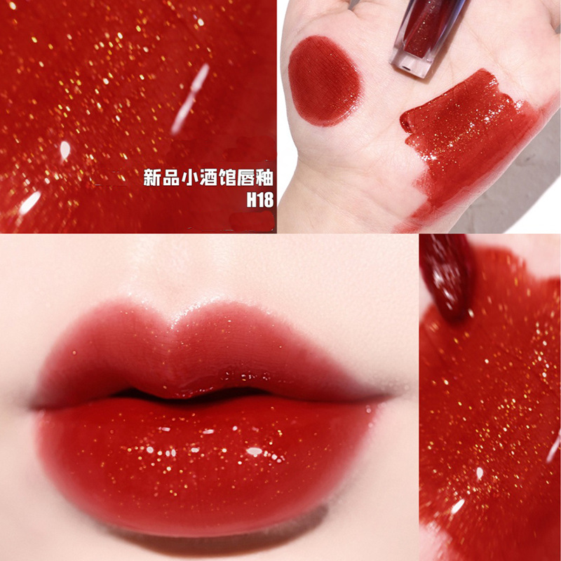 Perfect diary lip glaze bistro does not fade and does not touch the cup h21 wine tube h12 lipstick water light mirror official website