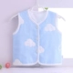 Áo vest bé gái cotton 6 lớp gạc vest sơ sinh áo gạc sơ mi nam và nữ mặc vest áo thun bé trai