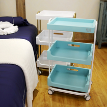 Minsee Beauty Tools Cart Beauty Salon Beauty Salon Beauty Hairdressing Stroller Medecine Triple Tool Car Iron Shelf Shelve