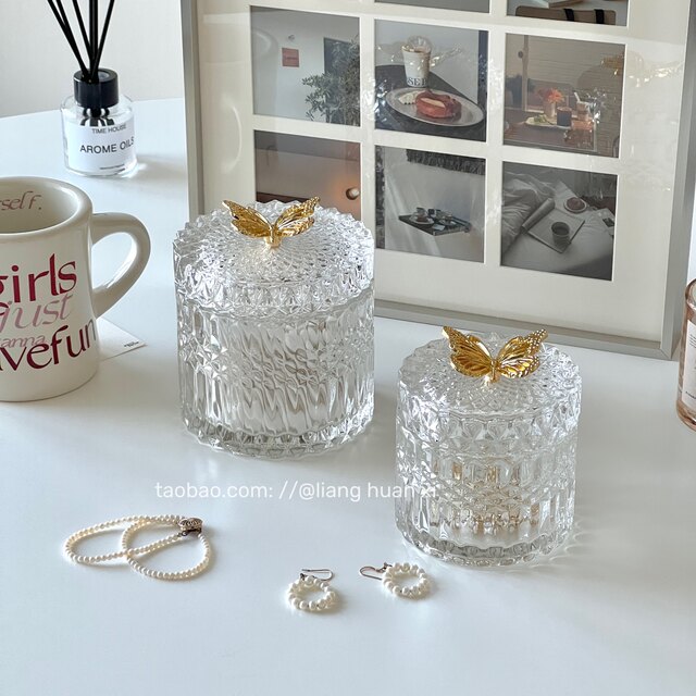 Liang Huanxi Butterfly Crystal Glass Storage Tank