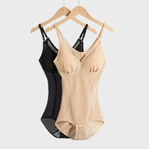 Wear-free bra one-piece sculpting womens four seasons ultra-thin waist waist shaping with bra sling body underwear