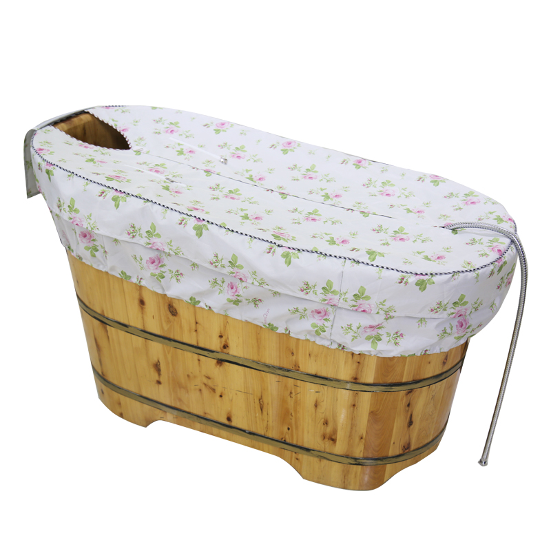 Customized half-pack wooden barrel bath barrel cover bath barrel smoked bath barrel insulation cover to prevent steam diffusion gas dustproof