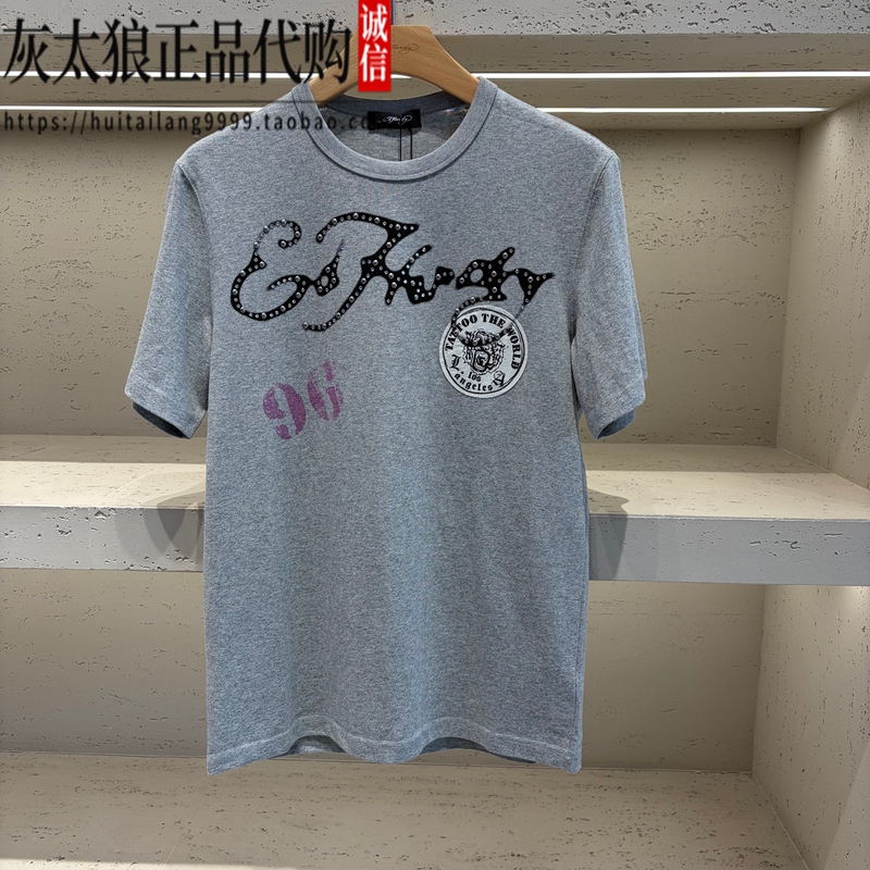 Ed Hardy Ed Hardy Genuine Product from the Store, 26Th Summer Fashion Brand Men's Short-Sleeve T-Shirt E1Sbm042 1680 Ed Hardy Ed Hardy Genuine Product from the Store, 26Th Summer Fashion Brand Men's Short-Sleeve T-Shirt E1Sbm042 1680