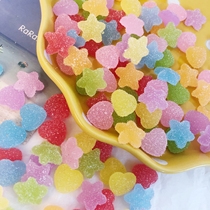 Soft candy-colored earrings cute retro earrings Korean temperament soft girl girl Peach heart Yong elegant style earrings