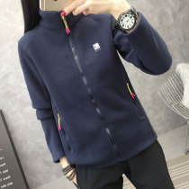 Outdoor Autumn Winter Rocking Grain Suede Grip Suede Coat Warm Jacket Woman Cardiff Pure Color Blouse Thickened Windproof Liner Vee Coat