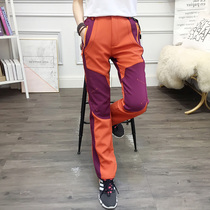 Outdoor stormtrooper pants winter couple men and women fashion velvet thickened warm windproof waterproof hiking trousers