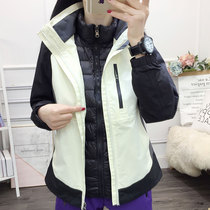 Outdoor stormtrooper womens winter down liner three-in-one two-piece detachable velvet thick coat mountaineering Tibet