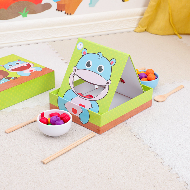 Montessori children's teaching aids kindergarten spoon clip chopsticks training game 2-5 years old feeding toys