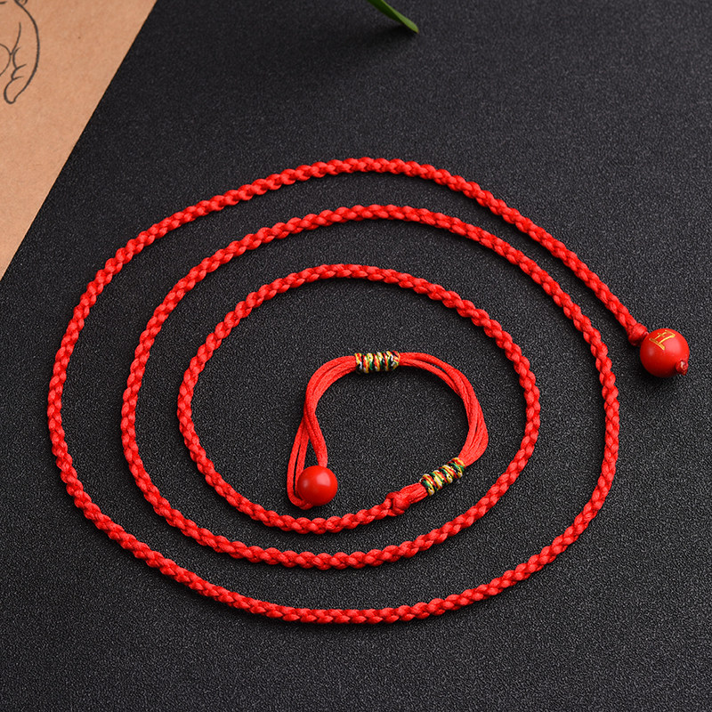 Red Rope Back Chain Chuo Tiger Year Red Fine Sexy Low Rope Girls Hand-Woven Lost Jewels