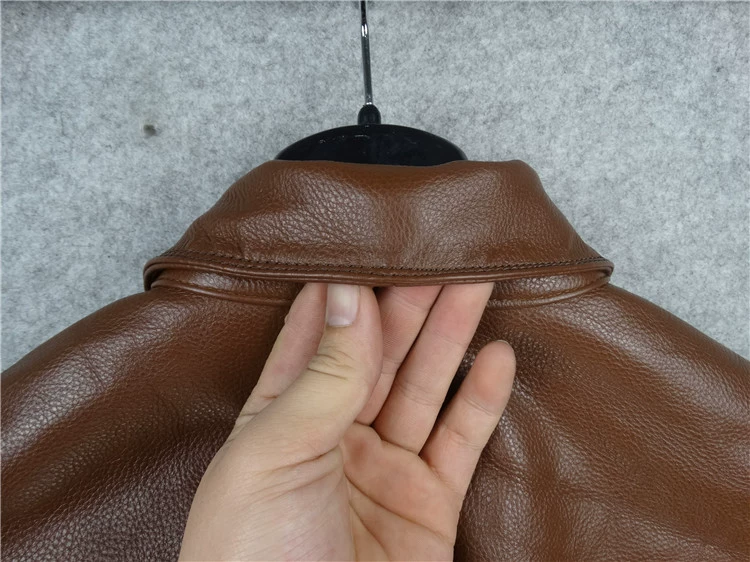 Ưu đãi đặc biệt người gác cổng nhanh chóng lấy! Lapel Slim Thicken Nhập khẩu Da vàng Da Da dài Áo khoác nam áo khoác hoodie nam