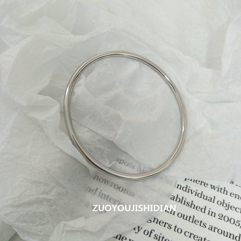 Trendy and Unique Non-Fading Silver Bracelet for Women ins Minimalist Titanium Steel Student Korean Style Simple Versatile Internet Celebrity Best Friend