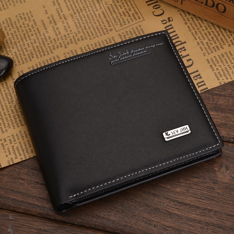 Men's Short Wallet, Simple Horizontal and Vertical Style Wallet for Young People, Affordable Multi-Card Slot Wallet for Students and Young Adults, Pu Leather
