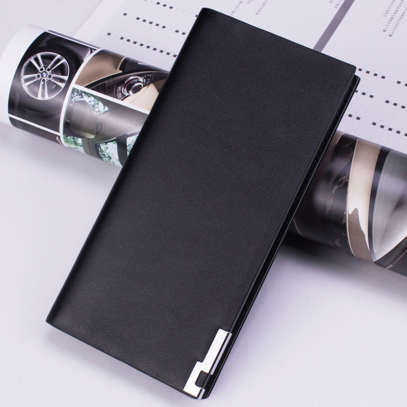 Wallet men's long style young student ultra thin Japan Korea soft wallet men's fashion business simple wallet handbag