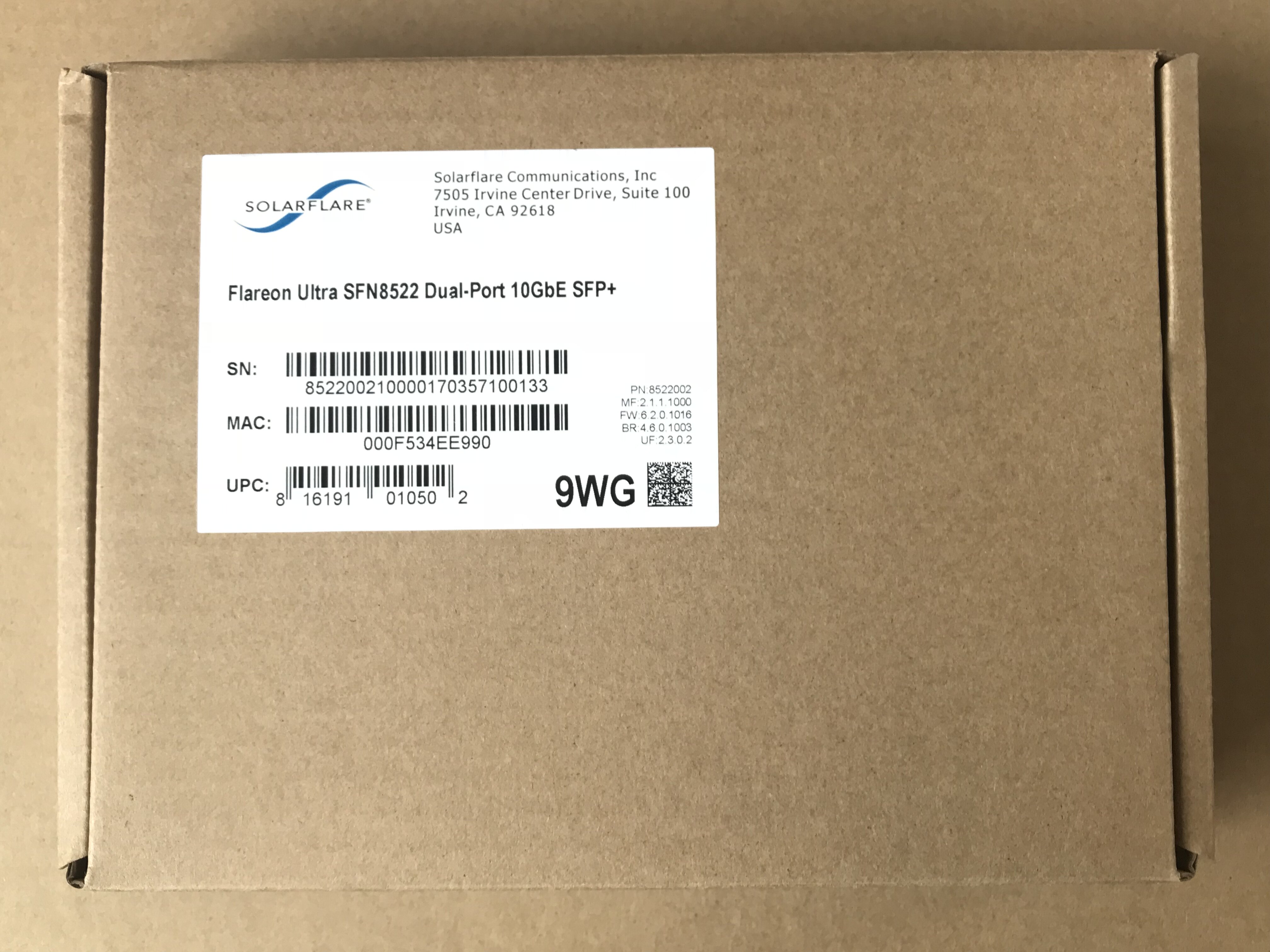 Solarflare Fareon Ultra SFN8522 10,000 trillion 10Gb Double-mouth SFP 10,000 trillion Low Delay