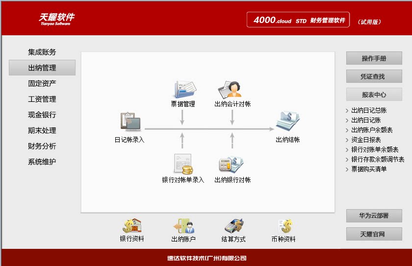 Suda Tianyao Financial Cloudstd Standard Edition pure financial software bookkeeping general ledger report cashier fixed salary