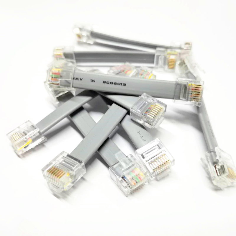 8 core flat network line jumper over five types of eight - core flat multi - stock network route custom short body crystal head network route