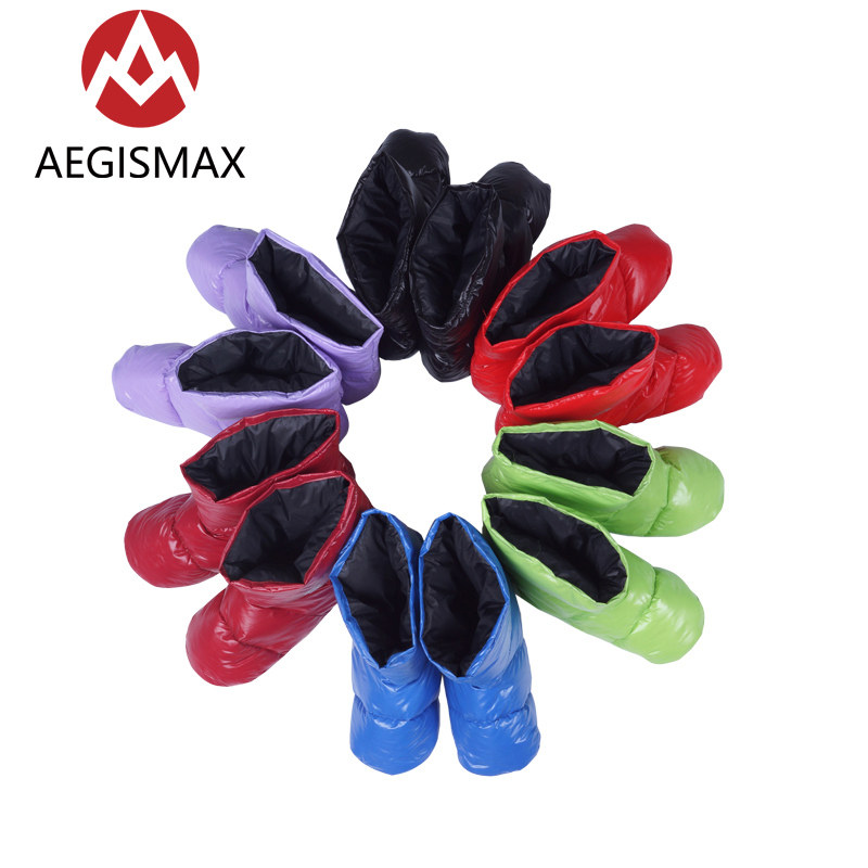 AEGISMAX wing horse duck down camp boots tent shoes winter mountaineering camping home ultra-light down foot cover