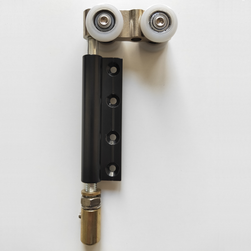 Narrow folding door accessories hanging wheel glass sliding door accessories pulley pulling door pulley hanging wheel no lower rail five golden gate matching