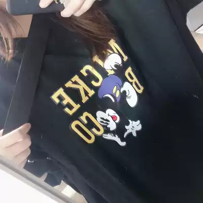 Black buyer show Oh European version T skirt Big version T-shirt