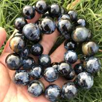 Yazhibo crystal Peter Stone Cats eye lightning bracelet string square brand Tianzhu cylindrical pendant Blue brown brown stormy