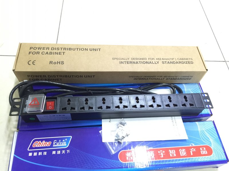 PDU power socket cabinet dedicated 1U 8-bit socket 10A switch