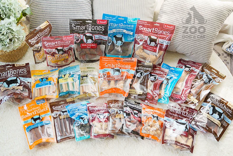 Zoo│ American SmartBones Clean Răng Clip Meat Bone Keo Pet Molar Stick Chicken Beef Dog Snacks - Đồ ăn vặt cho chó