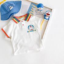 Summer T-shirt pro-dress family of three short sleeves 2022 new children cartoon summer dress Cat Polo Shirt