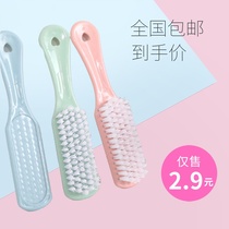 Plastic small brush shoes cleaning brush super soft wool shoe brush hanging washing brush with shoe rack long handle brush shoe brush