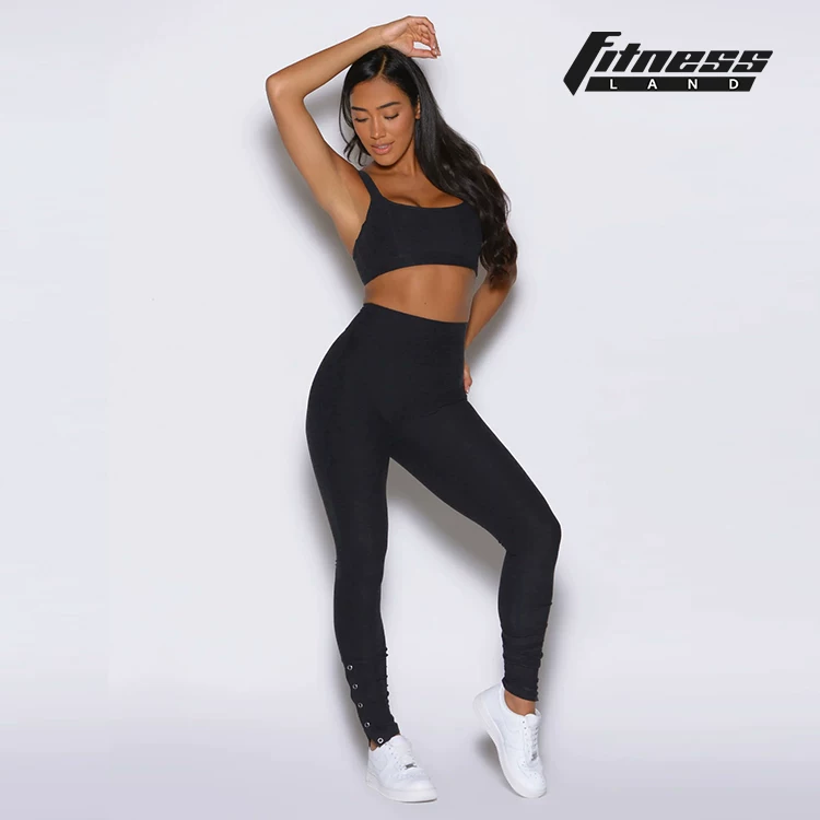 [Genuine Authorization] American BOMBSHELL tight-fitting Snap Flare Leggings