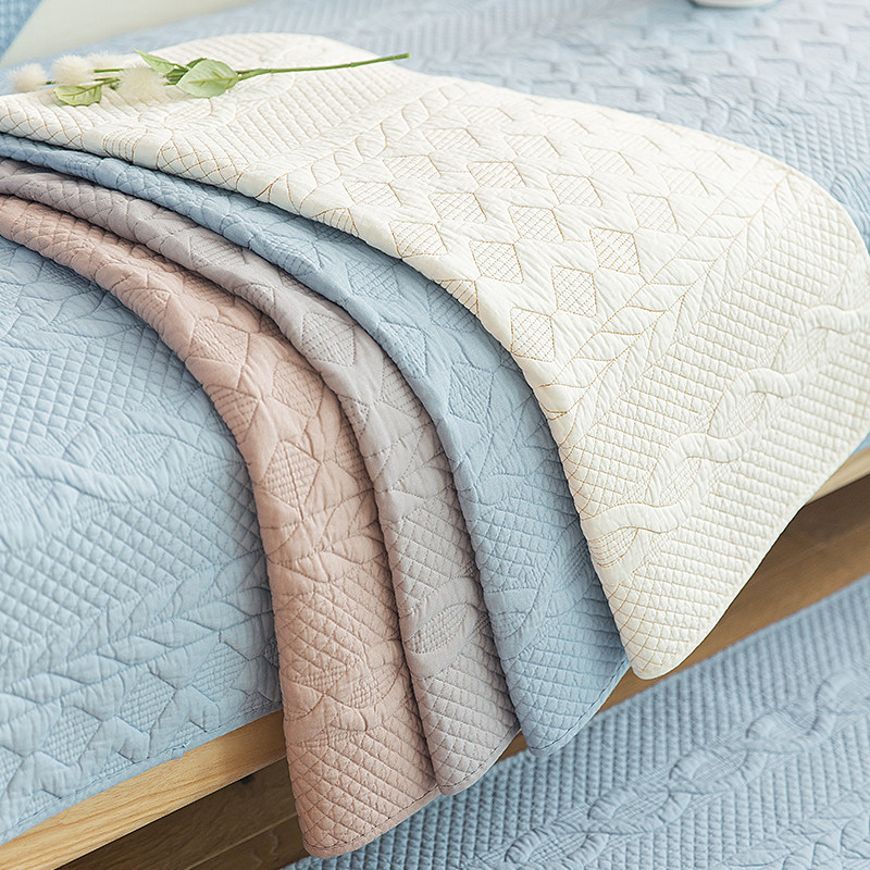 Washed cotton sofa cushion fabric non-slip solid wood leather sofa cover backrest towel cover four seasons universal pure cotton cushion