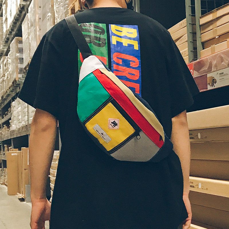 Tide Card Chest Bag Men's purse Summer Student Han version Slanted Scapes Boomers SHOULDER BAG INDIVIDUALITY TREND SINGLE SHOULDER BAG