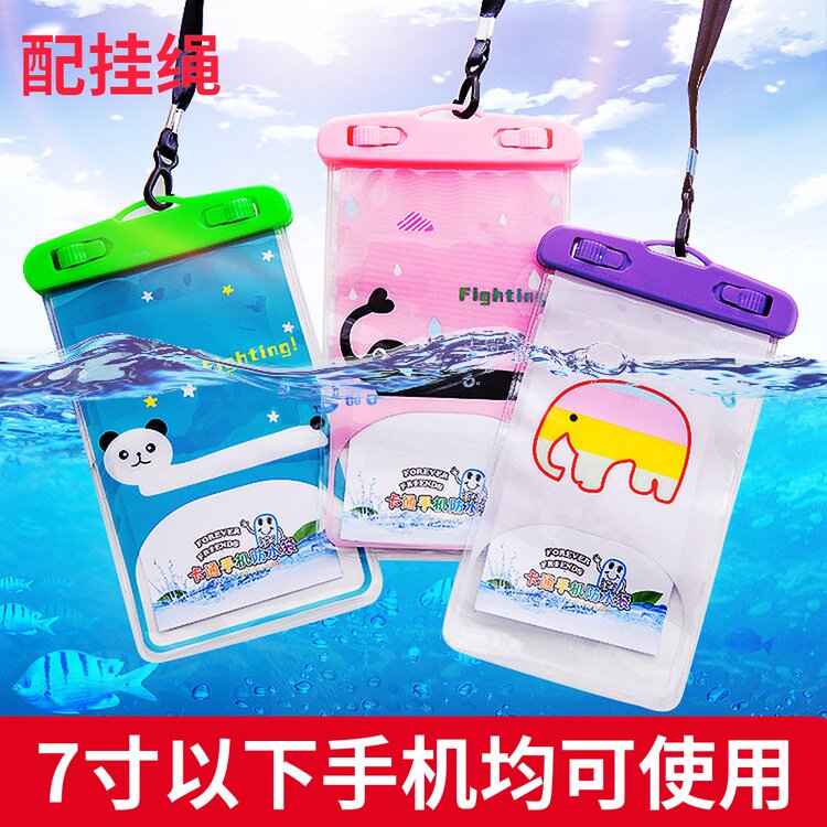 Mobile phone waterproof bag sealed diving cover transparent swimming rafting water park touch screen Universal summer outdoor hair batch