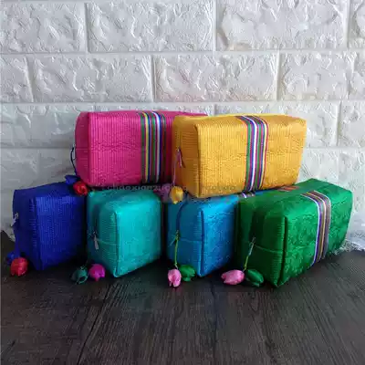 Cosmetic bag capacity large jewelry bag stationery bag bag portable bag Korean National craft gift decoration travel bag