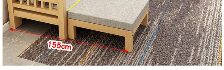 Simple gỗ thông căn hộ nhỏ phòng khách góc sofa chaise sự kết hợp của ba chút sofa gỗ ghế sofa gỗ - Ghế sô pha sofa nhỏ