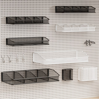 Hole plate hook supermarket shelf storage basket hole plate accessories round hole wall hardware rack desktop storage rack