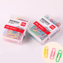 Deli paper clip 0024 color creative cute paper clip financial document classification storage 100 boxes