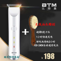 Hot sale bit beauty retro oil head carving electric push scissors 0 degree knife head rechargeable shaving head pusher mute P38