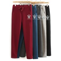 Autumn Winter Thickened Sweatpants Big Code Women Pants Plus Suede Thickened Sports Pants Casual Long Pants Loose small foot pants
