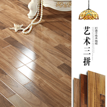 Enhanced Compound 12mm Wood Floor Personality Gray Color Three Simulated Wood Domestic Environmental Plant Direct Sales