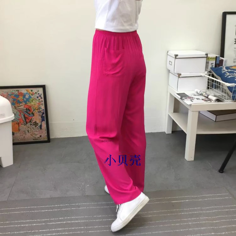 Cotton lụa đồ ngủ rayon cotton lụa mặc nhà thể thao quần âu - Quần tây