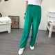 Cotton lụa đồ ngủ rayon cotton lụa mặc nhà thể thao quần âu - Quần tây